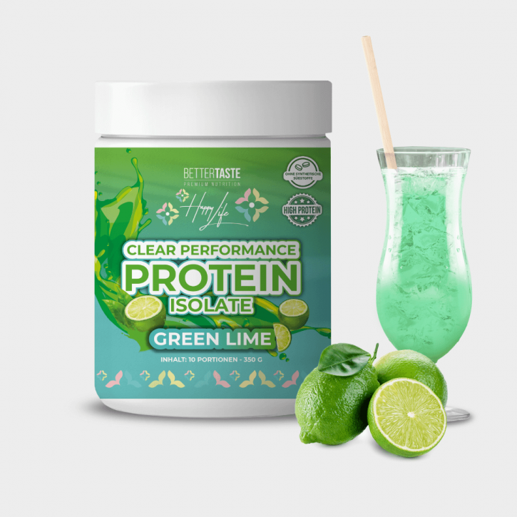 HAPPY LIFE - CLEAR PERFORMANCE PROTEIN ISOLATE – GREEN LIME